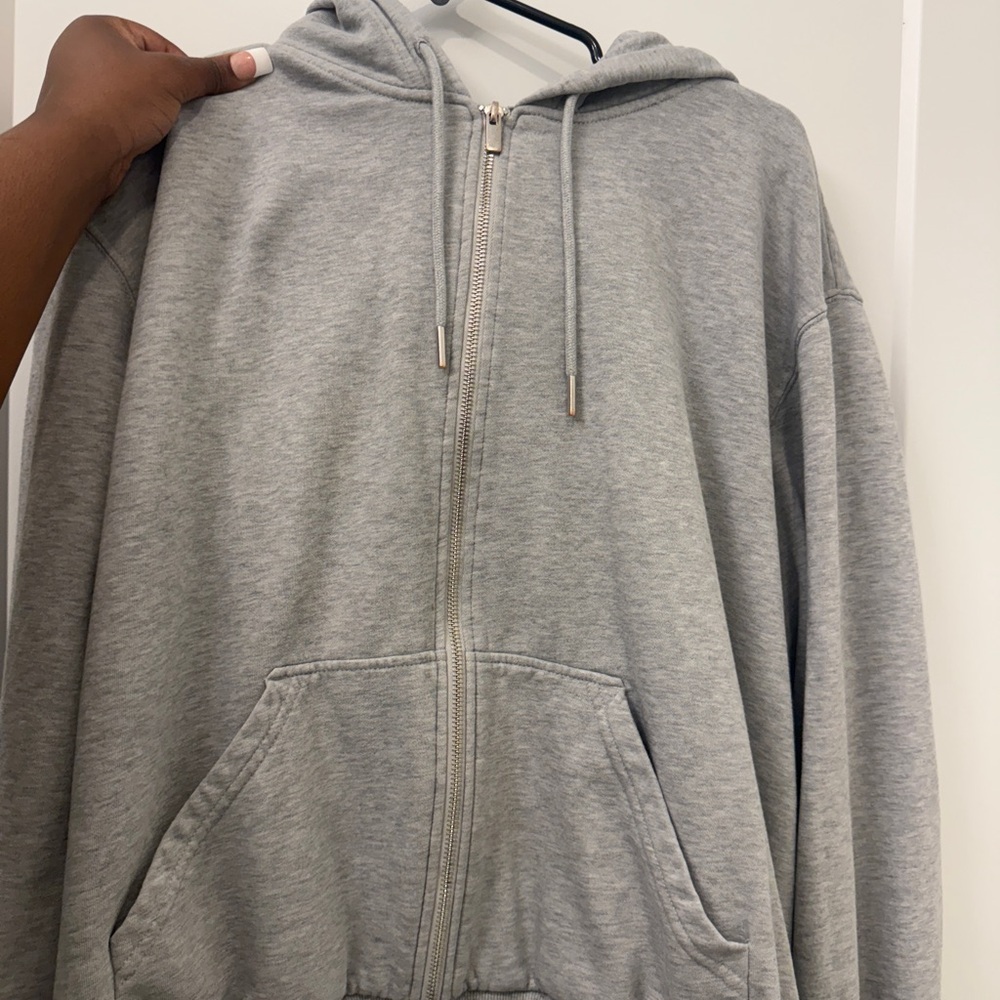 H&M Gray Zip-Up Hoodie
